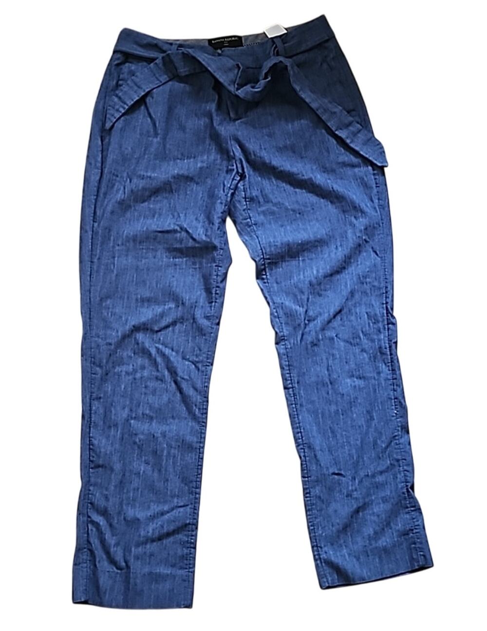 Banana Republic  Blue Avery Fit Chambray Tie Waist Pants Women's Size 2